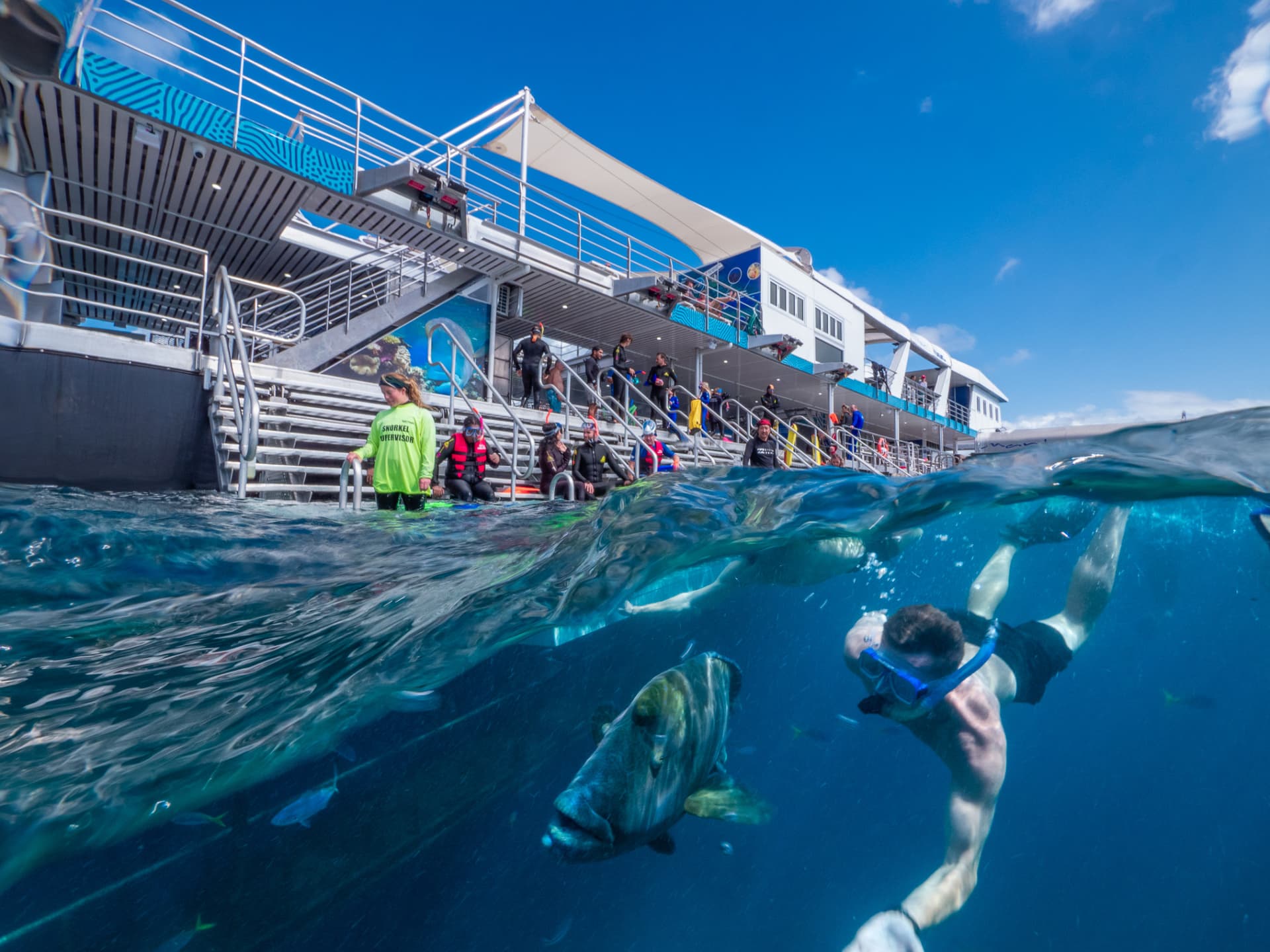 Great Barrier Reef Full-Day Pontoon Tour with Reef Magic from Cairns - main image